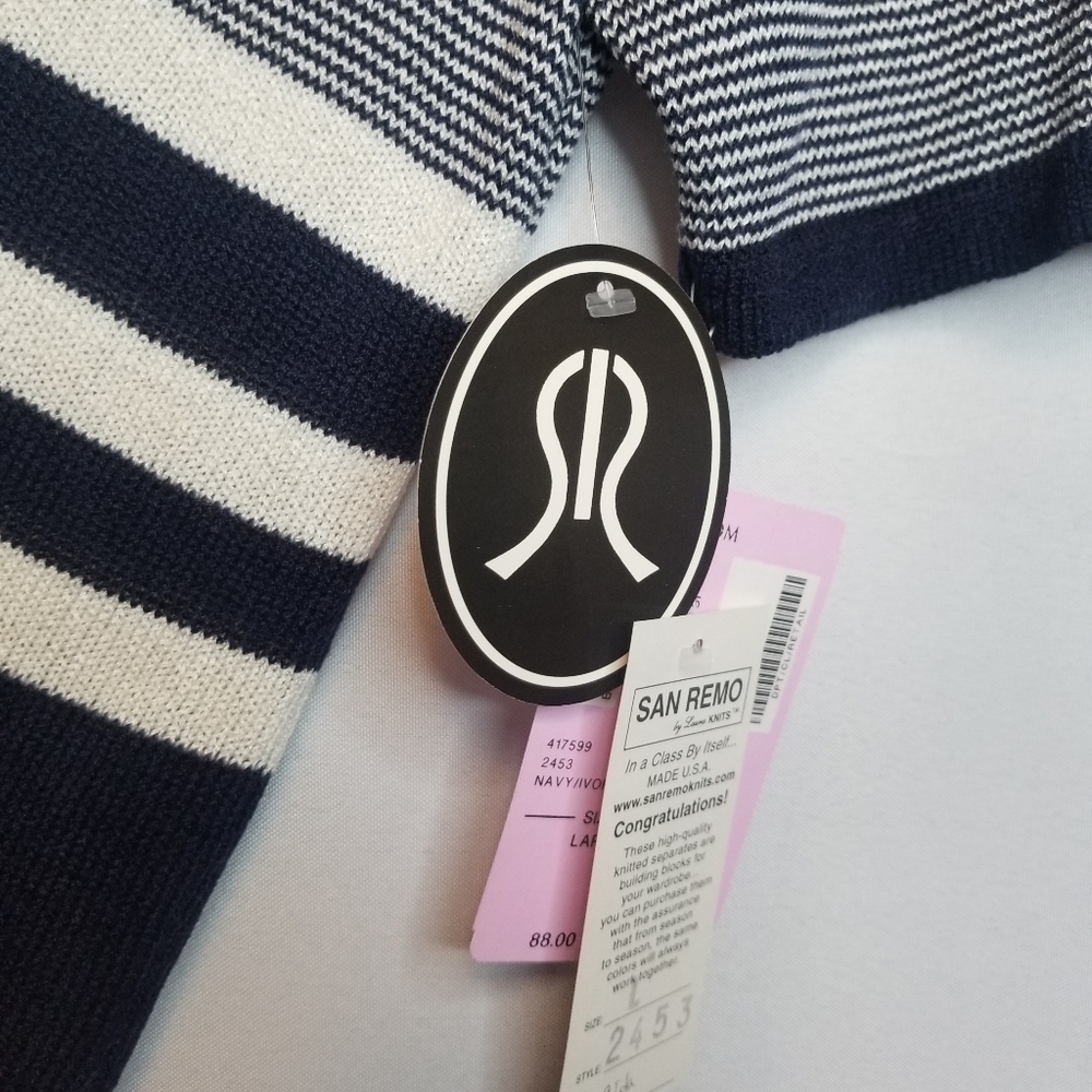 Vintage San Remo by Laura Navy Knit Pant Set - Picture 3 of 11